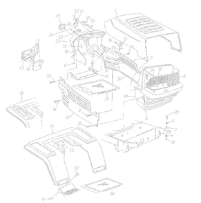 Hood Style 5-Inch Diagram and Parts List for 13AM675G062 2000 Yard Machines Lawn Tractor